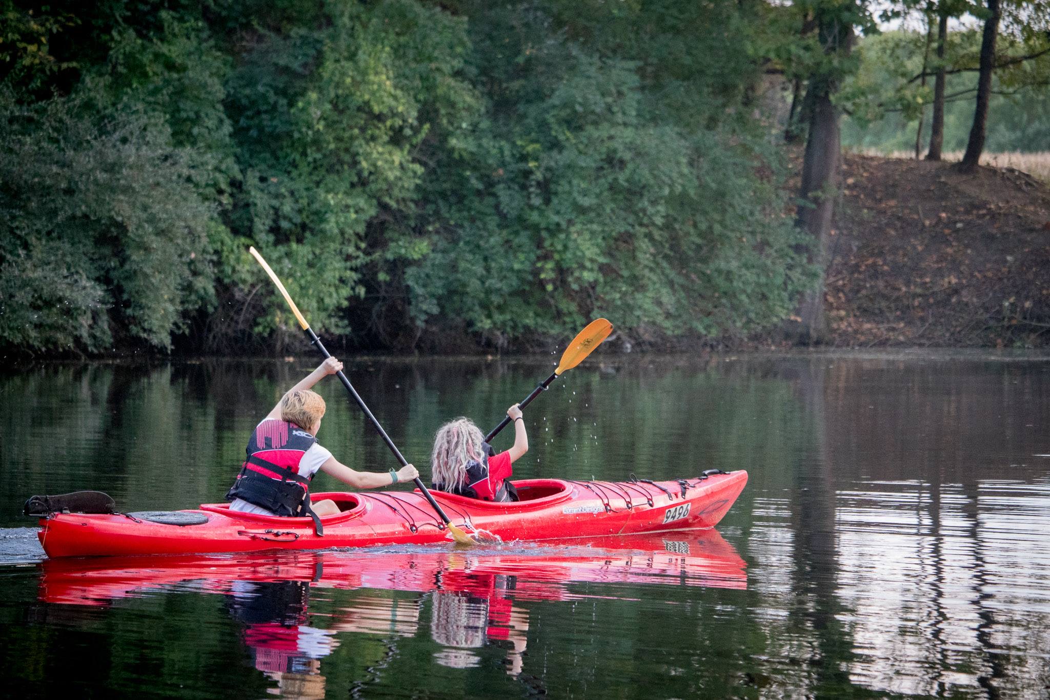 Kayaking on the lake